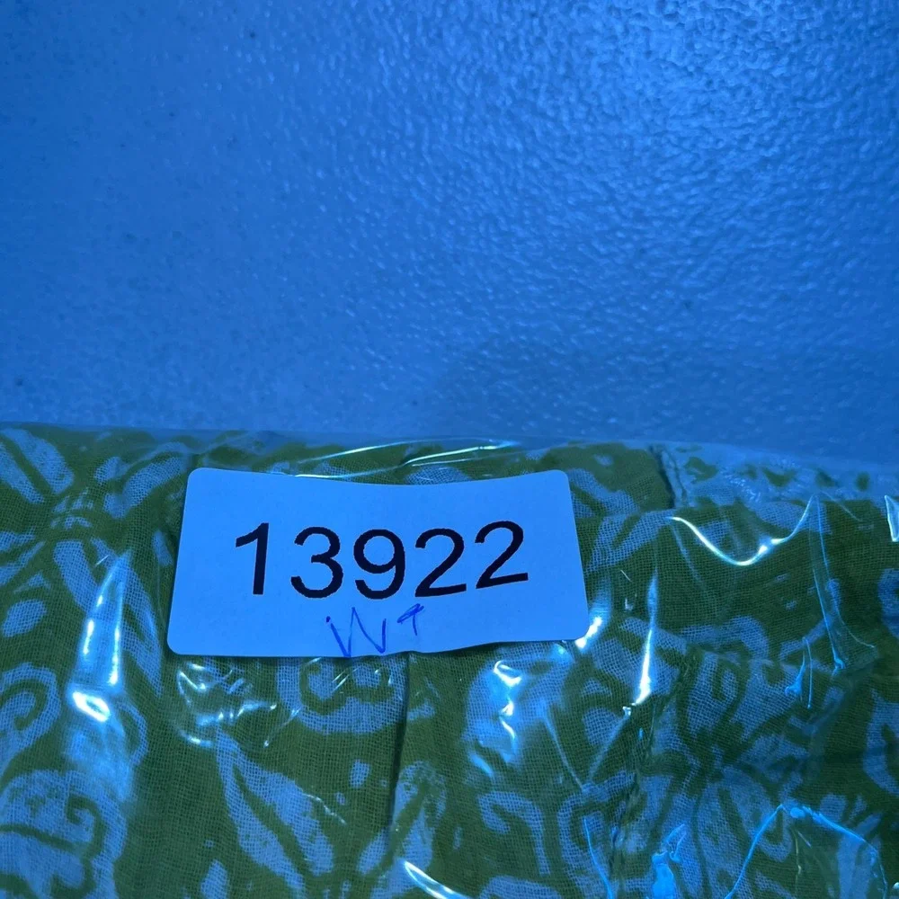 Sigrid Olsen Blouse Womens XL Embroidered Tunic Top 3/4 Sleeve Lime Boho - Picture 8 of 8